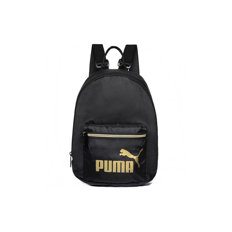 Puma Gold Label Casual Large Capacity Fabric Backpack Women Backpack Black 076572-01 Black