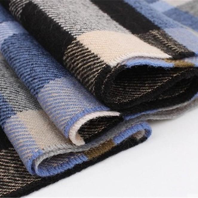 New Atmosphere Imitation Cashmere Plaid Tassel Scarf For Men In Autumn And Winter, With Thickened Velvet And Warm Neck