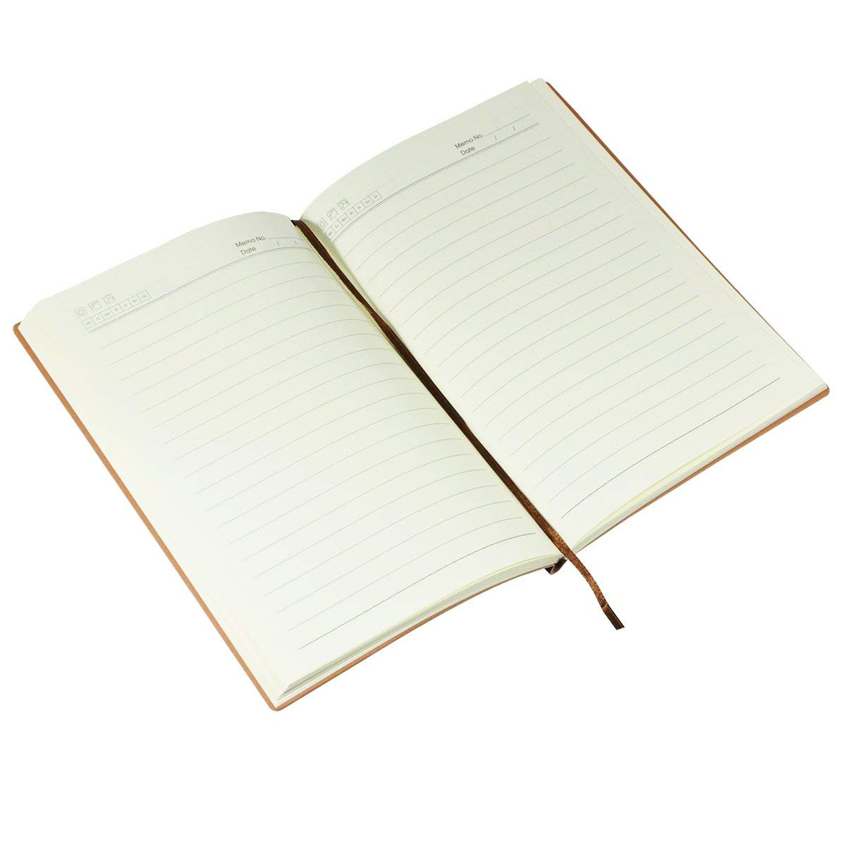 

Beaugif Plain Leather Notebook Writing Journal A5 Lined Notebook Softcover PU Travel Diary Journals (Brown)