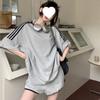 Summer Suit Women's Fashion Sportswear Casual Short-sleeved T-shirt Shorts Running Two-piece Set