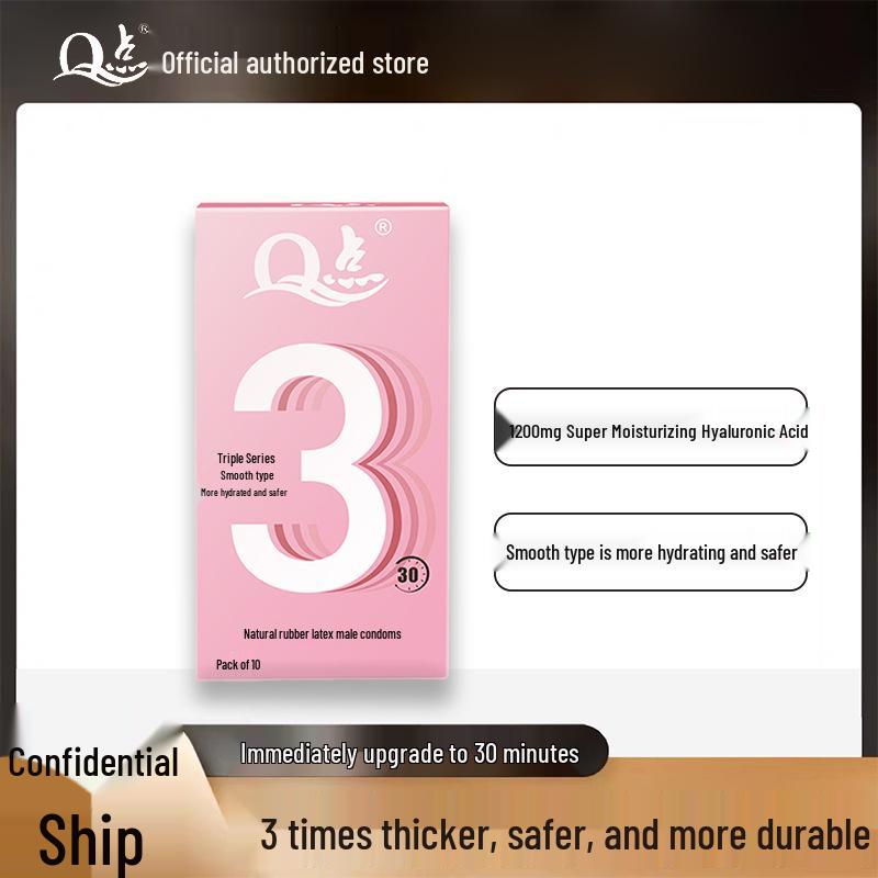 Q Point Ultra-Thin 001 Condoms: Lubricated, Spermicide-Free, for Men & Women, Enhanced Feel & Safety