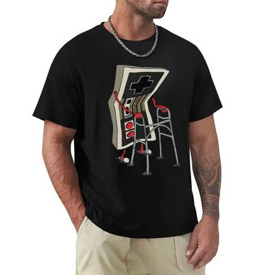 Koszulka Old School Męska Koszulka z Gry Wideo Vintage Graficzna Koszulka i T-shirty Lata 80 Retro Designerska Koszulka Streetwear 100% Bawełna