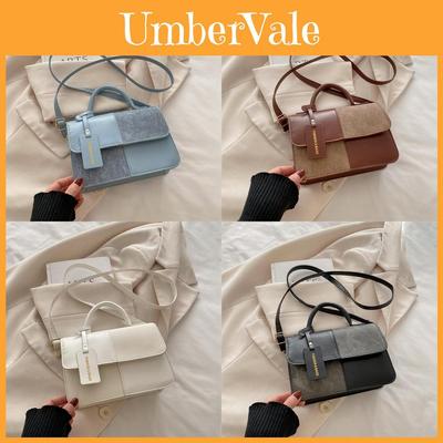 Street Style Pu Handbag With Patching And Cell Phone Pocket For Casual Outings