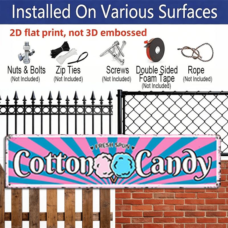 15.7×3.94inch Vintage 'CANDY' Metal Sign - Aluminum Sign/ Decorative Sign, Waterproof & Dustproof Wall Art for Home, Bar, Cafe, Garage Decor