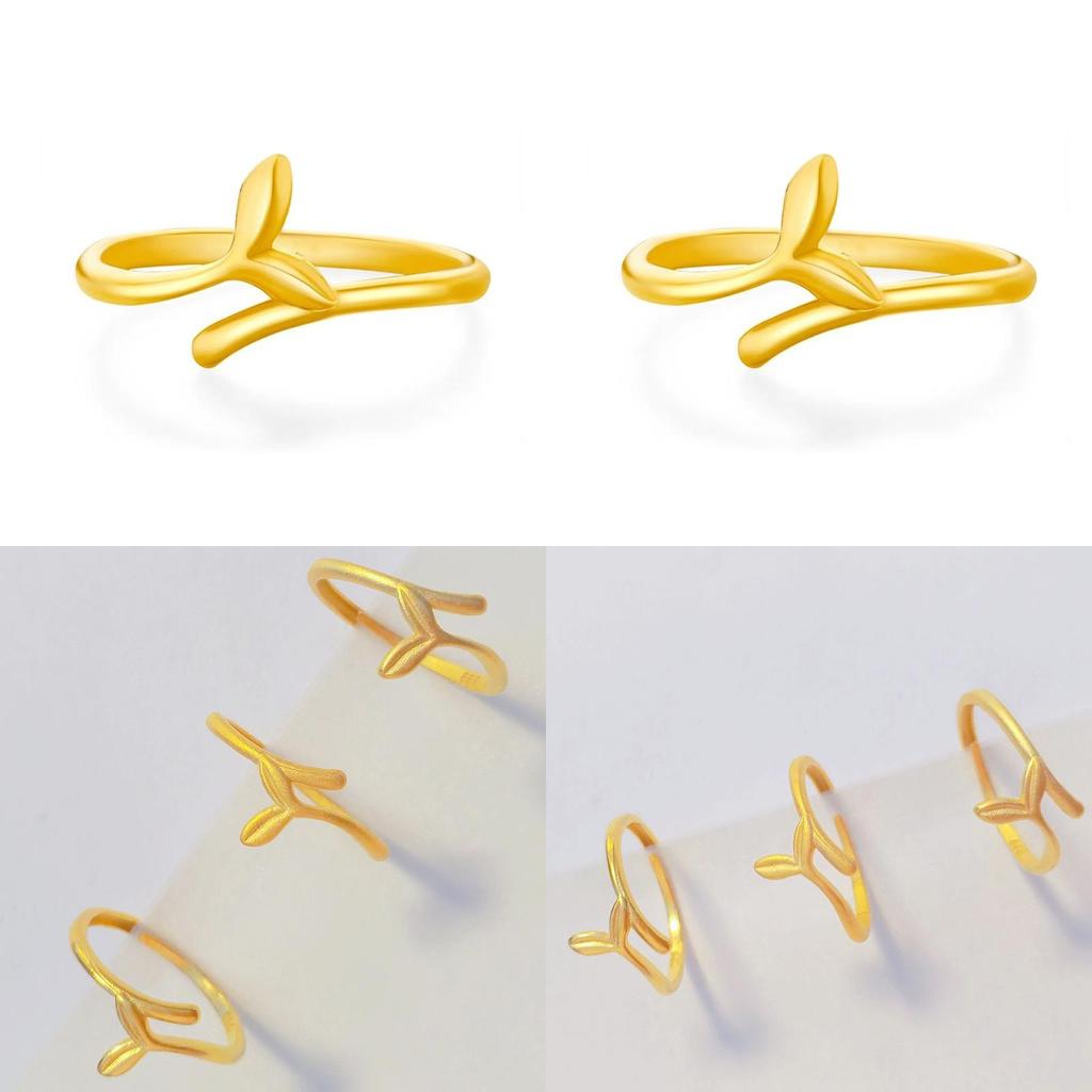 Cute And Fresh Fish Tail Ring For Women Adjustable Size Copper Jewelry Accessory