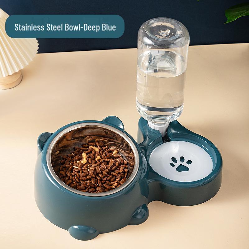 Pet Bowl: 2-in-1 Cat & Dog Feeding and Water Bowl