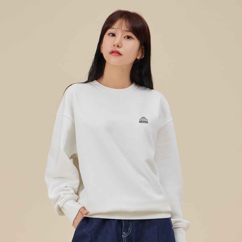 ASTRAL PROJECTION Signature Logo Loose Fit Sweatshirt_White