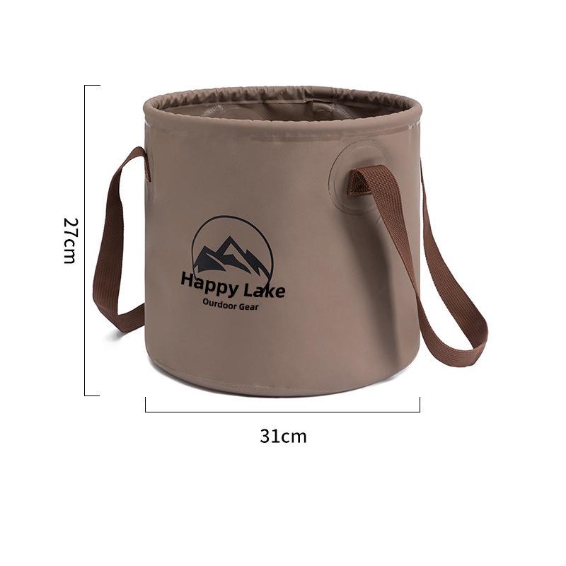 20L Folding Bucket Outdoor Portable Hand-held Fishing Bucket Large Capacity Camping Travel Storage Bucket Camping Essential