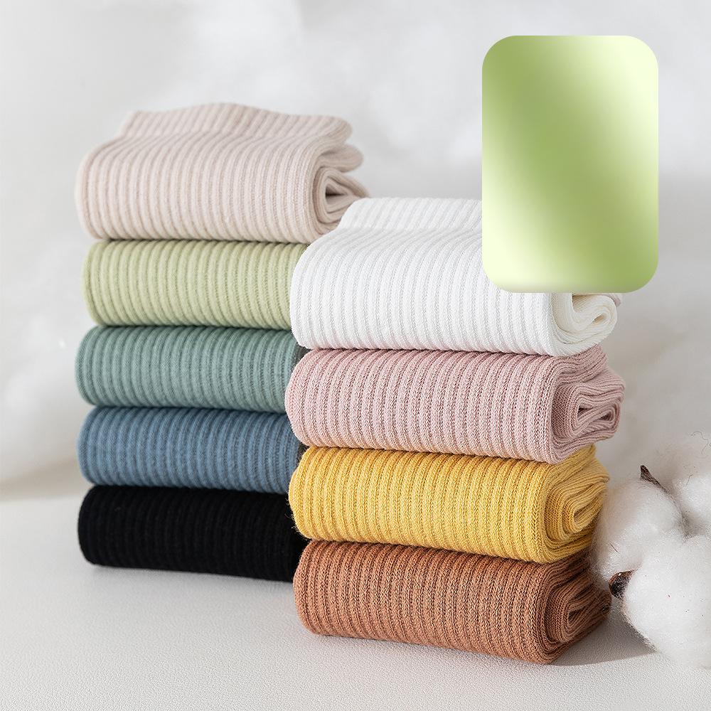 5 Pairs of Women's Mid-calf Spring and Summer Models of Boneless Antibacterial Sweat-absorbent Breathable Casual Sports Socks