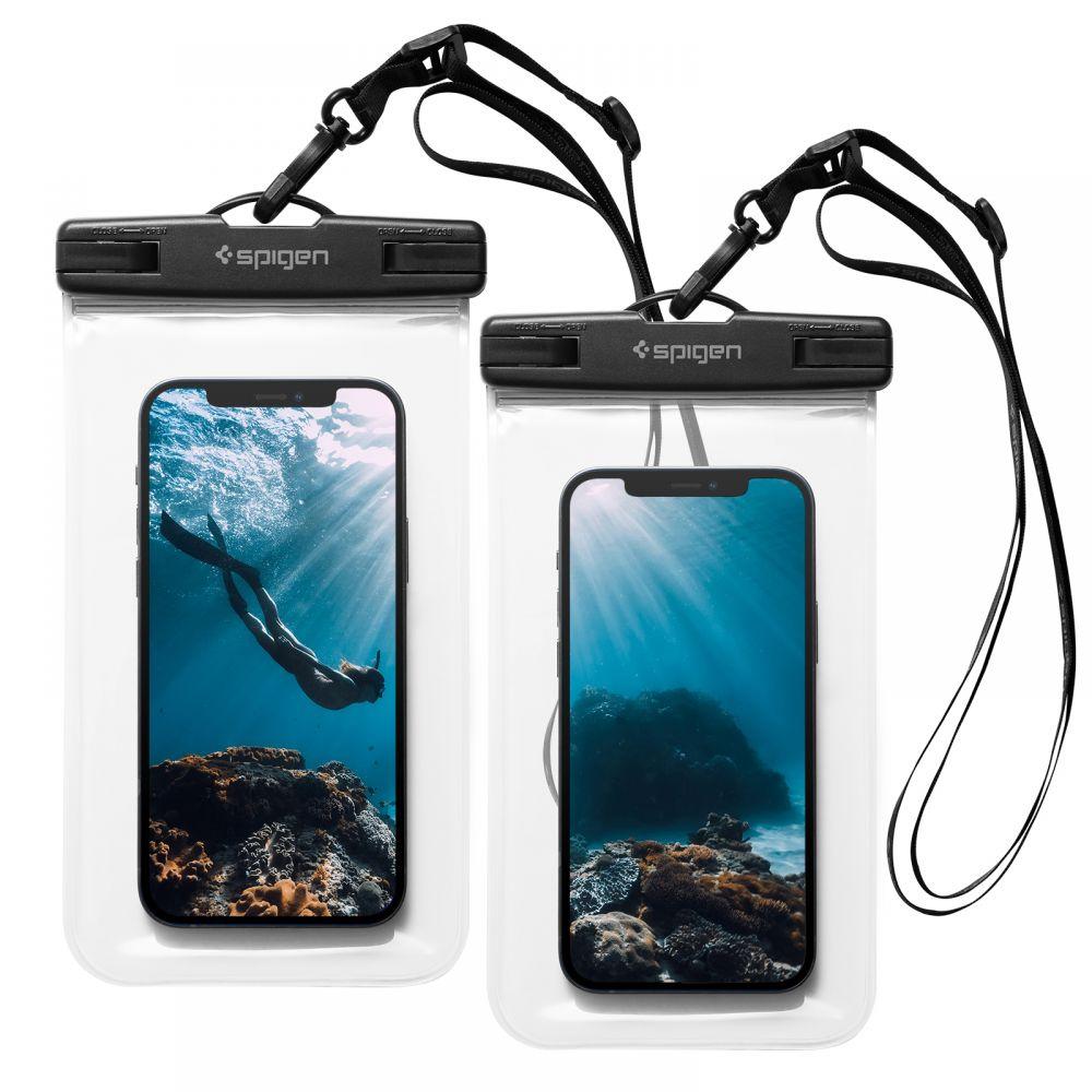 Spigen Aqua Shield A601 Waterproof Case IPX8 - Clear 2-Pack