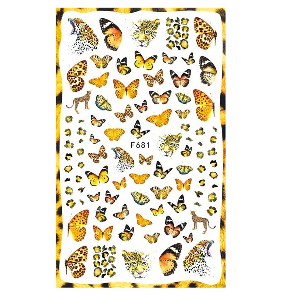  Pattern Butterfly Watercolor Theme Self Adhesive Decorative  Sticker