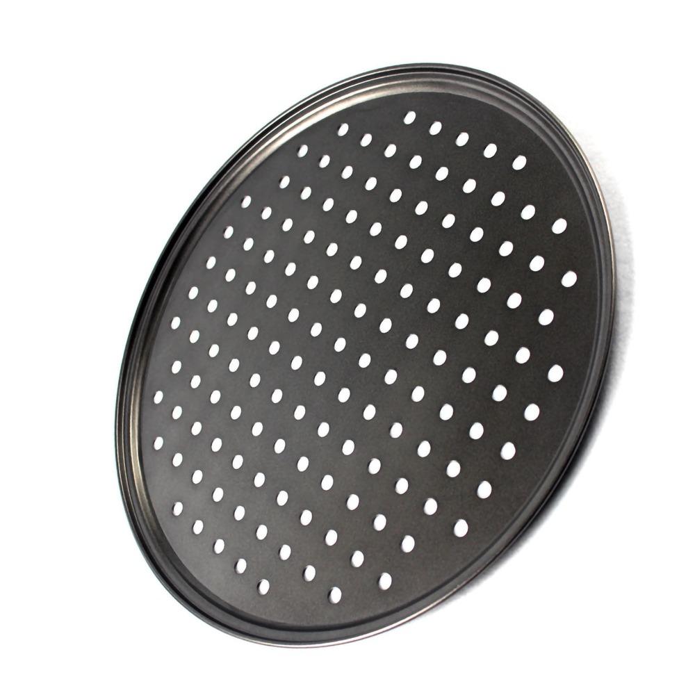 13 Inch Perforated Pizza Pan Firm Bottom Pizza Baking Pan Non Stick Baking Pan  Commercial Kitchen