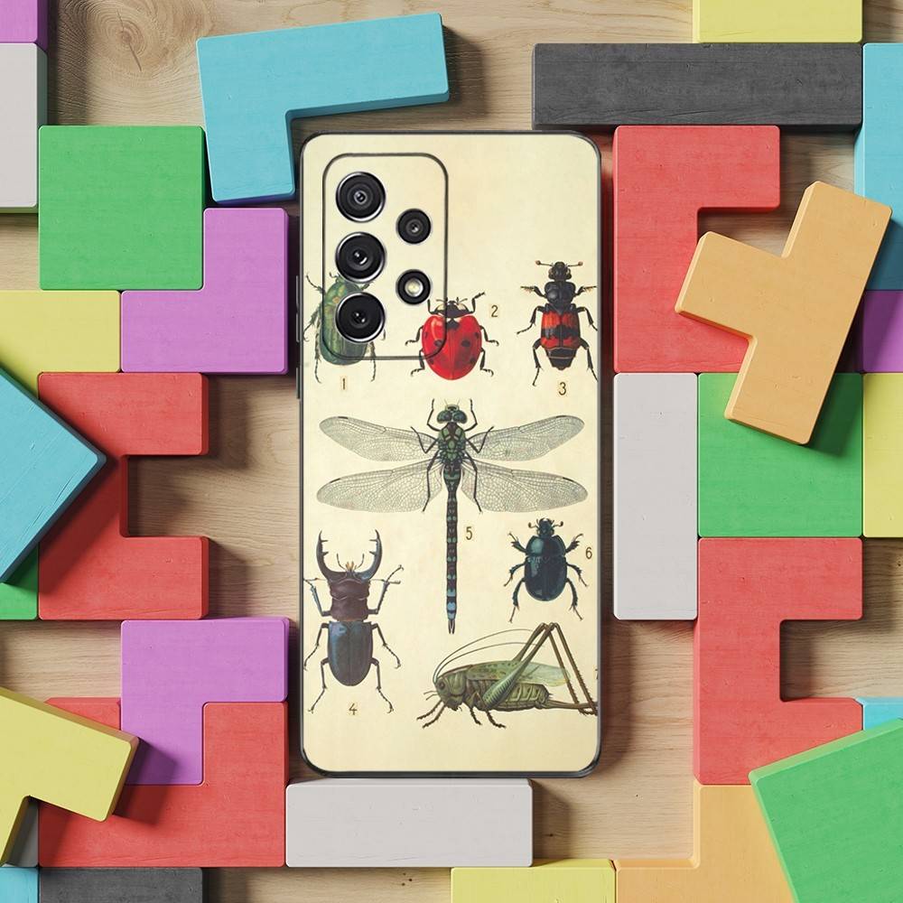 

Biology Art Bugs And Insects Case For Samsung S10,Plus,S9,Ultra,S24,S21,S20,S23,FE,S22,S25,Lite,Soft Silicone Black SamsungS21plus