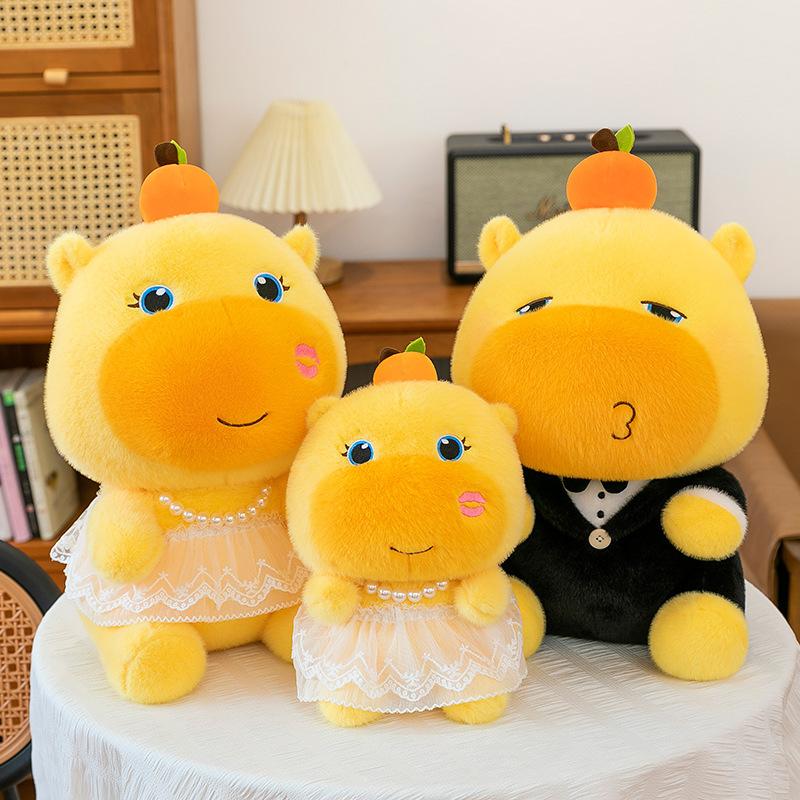 Plush toy couple doll creative wedding gift press doll plush doll