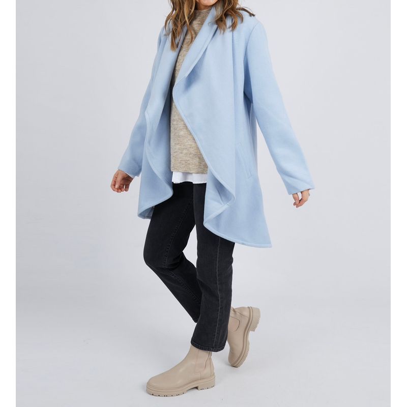 

Export Single Spring New Arrival Gingham Long Sleeves Large Lapel Wool Fashion All-Match Graceful Personality Ladies Outwear Cardigan Blue M