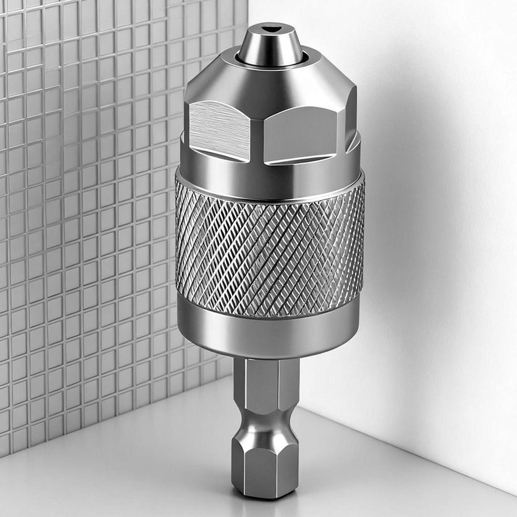 Borrchuck Adapter Snabbväxling Pneumatisk Borrchuck 3-Käftad Sexkantsskaft Chuck Professionell Omvandlare Sexkantsskaft för Träbearbetning