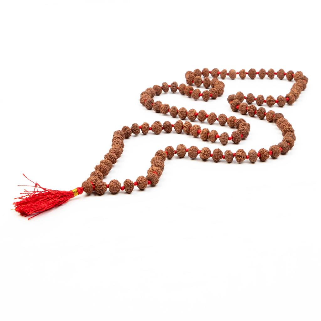 10 Mukhi Indonesian Rudraksha Mala 108+1 Beads |Spiritual Healing Necklace| Meditation Yoga Mala |Authentic Rudraksha Mala for Men & Women