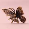 Mini Solid Brass Butterfly Figurines Miniatures Desktop Ornament Antique Copper Insect Statue Home Decoration Craft Accessories