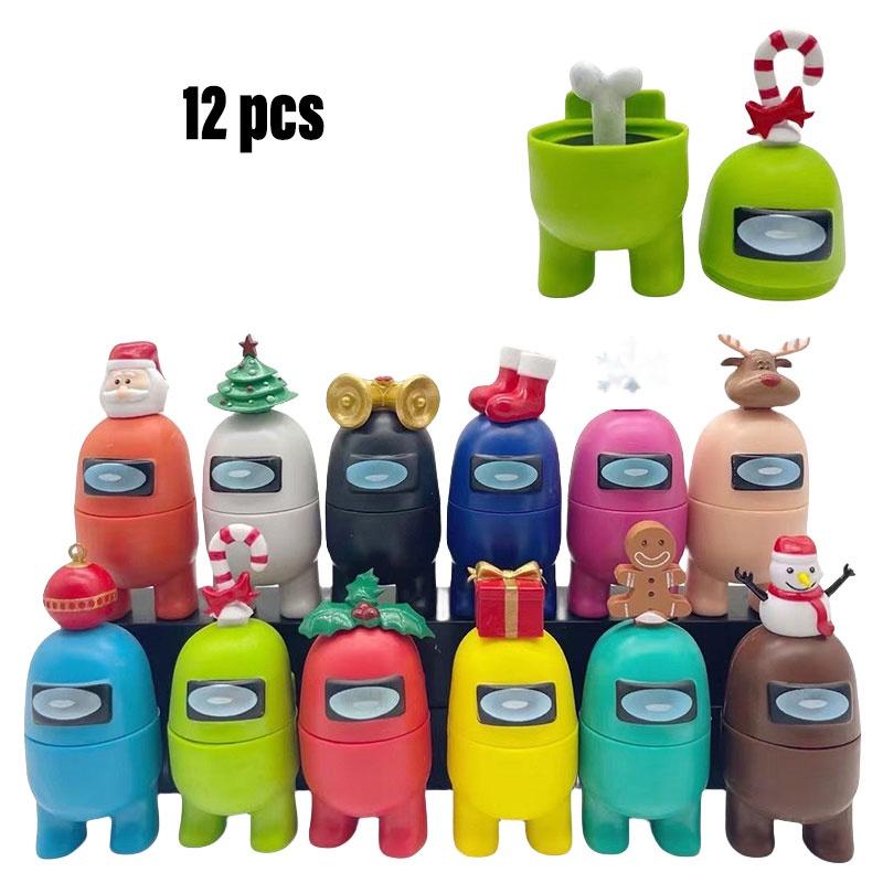 

Гра Among Us 12 Персонажів Іграшкові Фігурки Оптом Мультяшний Стиль StyleE