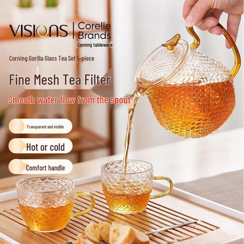 Corning VISIONS Dragon Scale Glass Tea Set