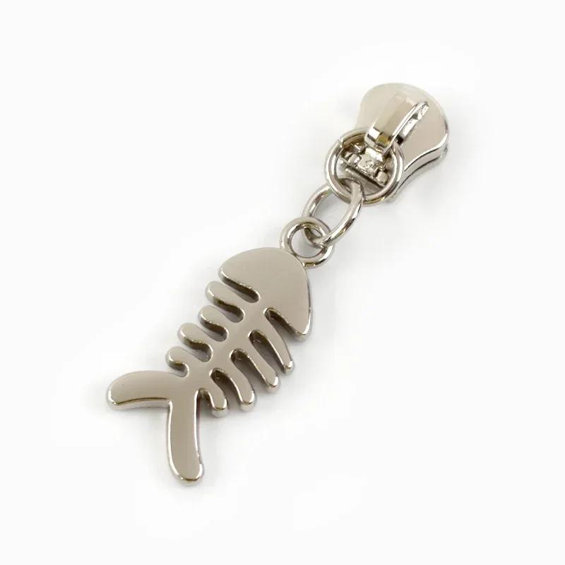 5/10/20Pcs Meetee 5# Zipper Slider for Metal Zips Handbag Purse Zippers Puller Head Jacket Replace Zip Closure Repair Accessory