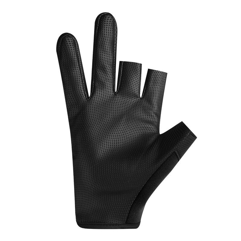 Fishing gloves non-slip leather material leak three fingers