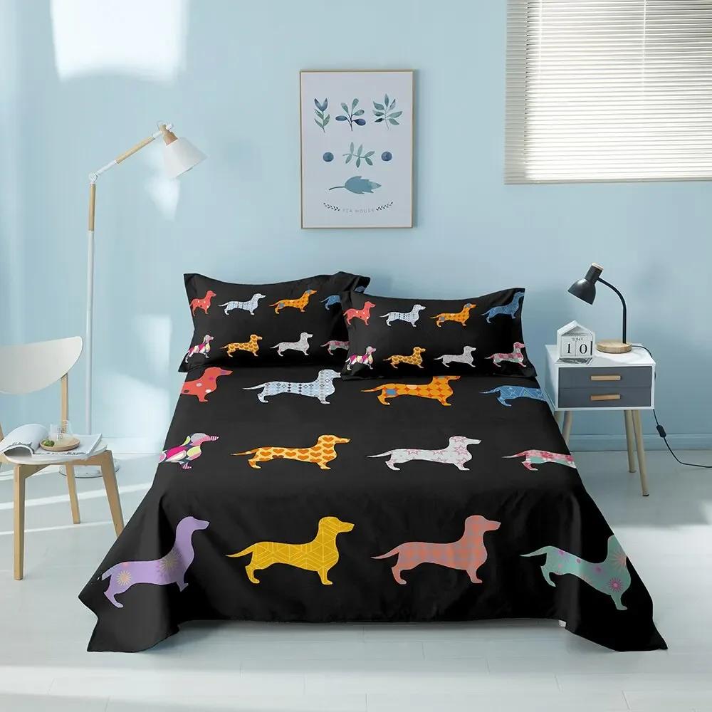 Cartoon Cute Pet Dog Bedding Set Duvet Cover Bedroom Quilt Cover Single King Size Duvet Cover Home Textile 2/3 Pieces