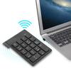 Mini Wireless Digital Keyboard USB 2.4GHz 18 Key Financial Accounting Keypad for PC DesktopBlack