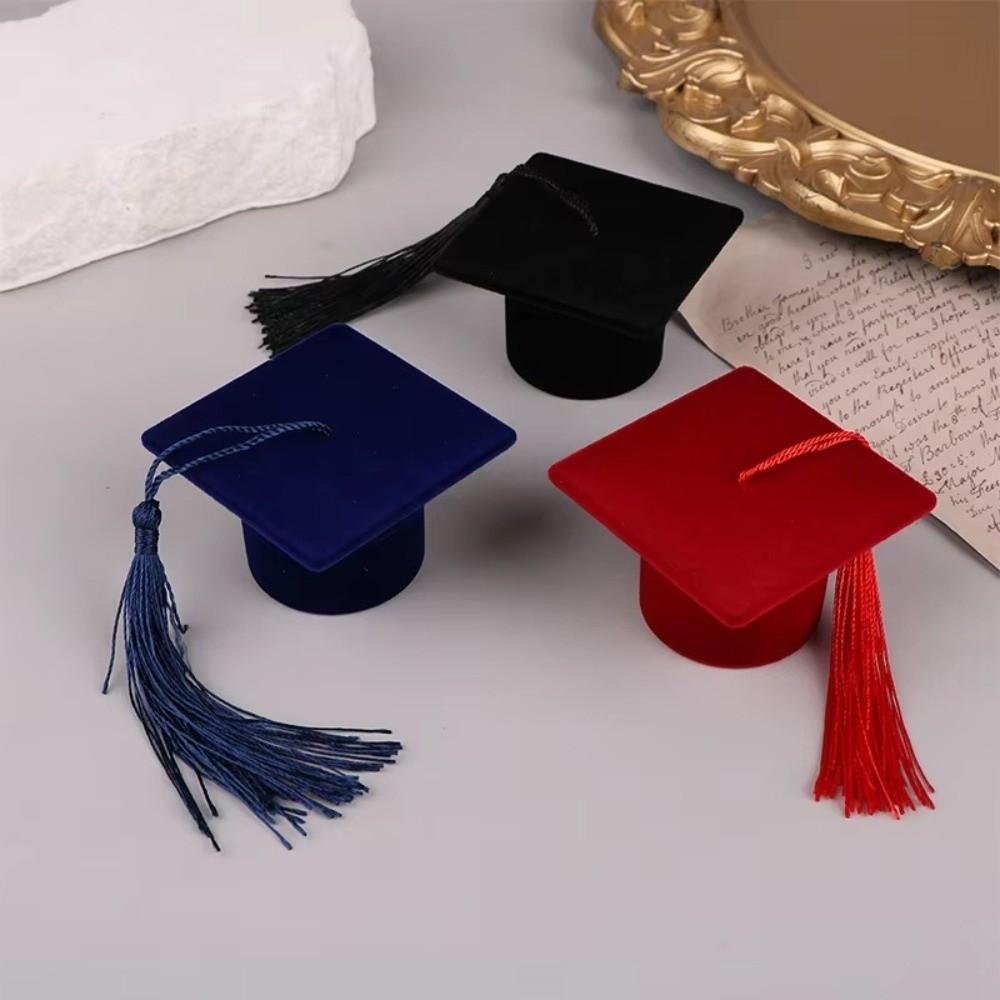 Doctoral Hat Shape Doctoral Hat Ring Box Composites Ring Packaging Box Couple Gift