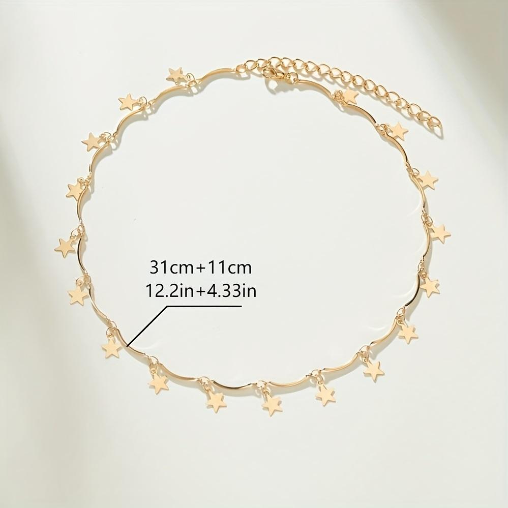 European and American jewelry star five-pointed star women's necklace simple collarbone
