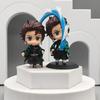 10Pcs/Set Q Ver. Demon Slayer Warror Figures Tanjirou Zenitsu Nezuko Inosuke Fighting Model Doll Toys PVC Figurines Kids Gifts