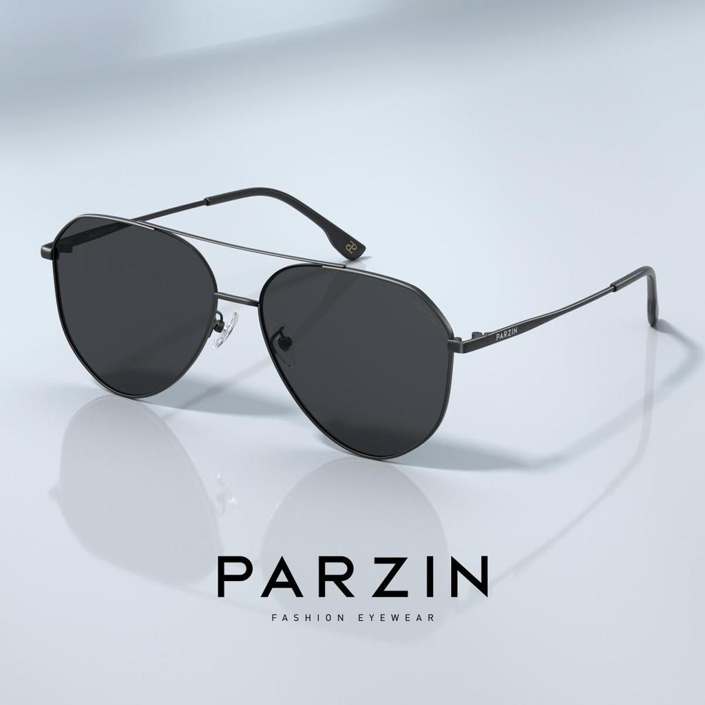 PARZIN Polarisierte Herren Sonnenbrille Aviator Metalllegierungsrahmen Sonnenbrille Herrenbrille zum Autofahren 8204
