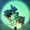 USB LED Sunset Lamp ABS Projector Lamp New Decoration Mood Lights  For Bedroom Living Room Wall