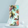 Transparent Phone Case for Samsung Galaxy A16 A14 A12 A22 A24 A42 A02 A06 A20 A30 A40 Soft TPU Cover Sunset Coconut Tree Pattern