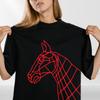 Geometric Horse Head TShirt Abstract Line Art Animal Graphic Unisex Tee