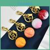 Summer Peach Keychain With Electroplated Metal Fruit Pendant For Fashionable Bags