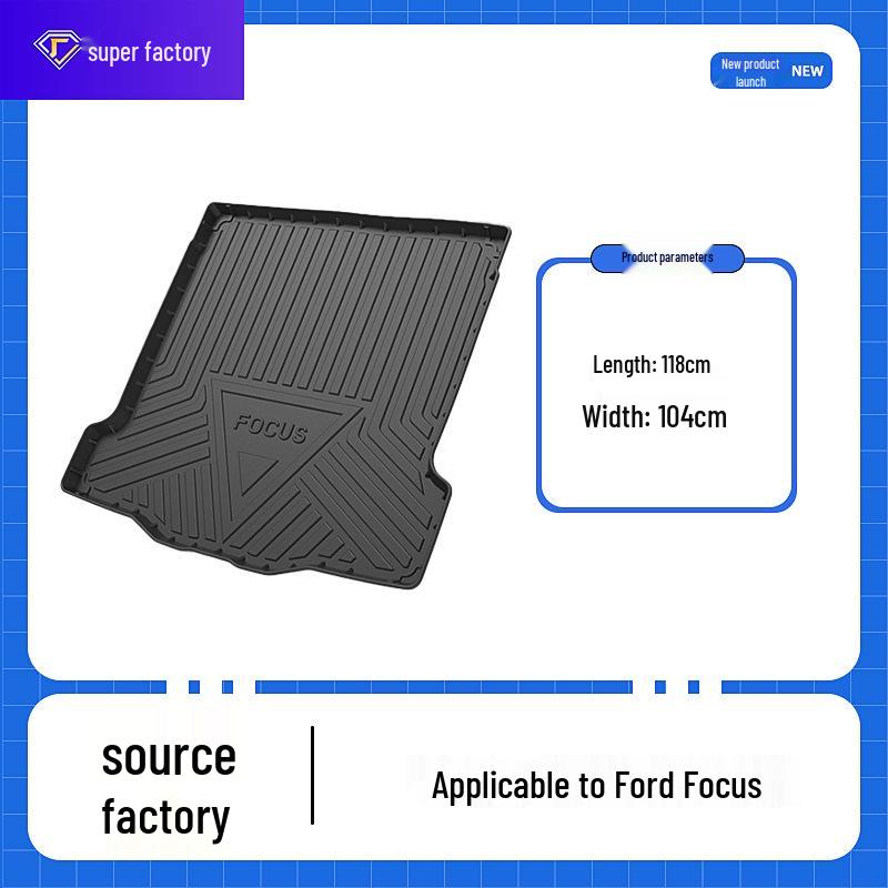 Ford Focus Trunk Mat - Classic TPE Waterproof Non-slip Accessory