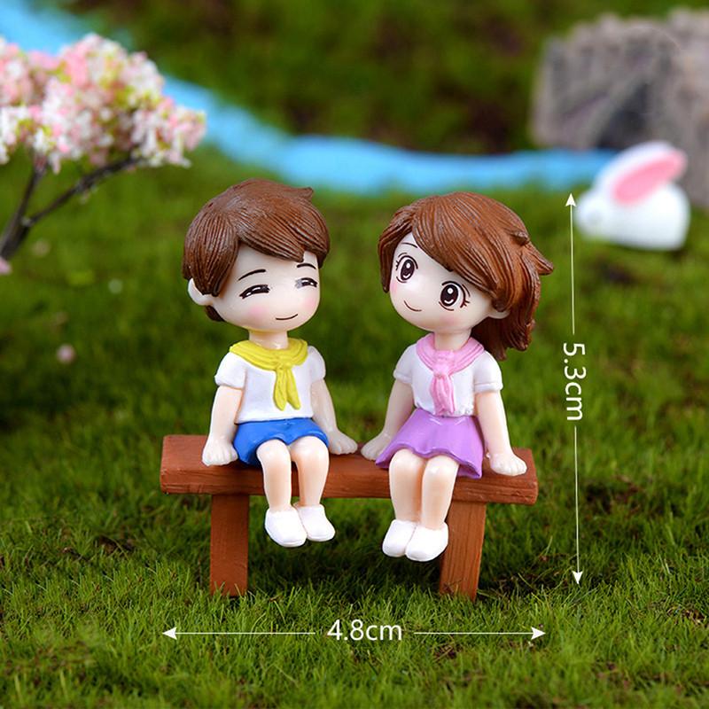 Lovers Couple Miniature Mini Doll DIY Terrarium Figurines Fairy Garden Decor Valentine's Day Gift Home Accessories