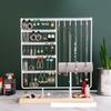 Jewelry Display Rack Earrings Ring Necklace Watch Jewelry Shelf Organizer Bracelet Stand Holder Hooks Storage with Jewelry Tray