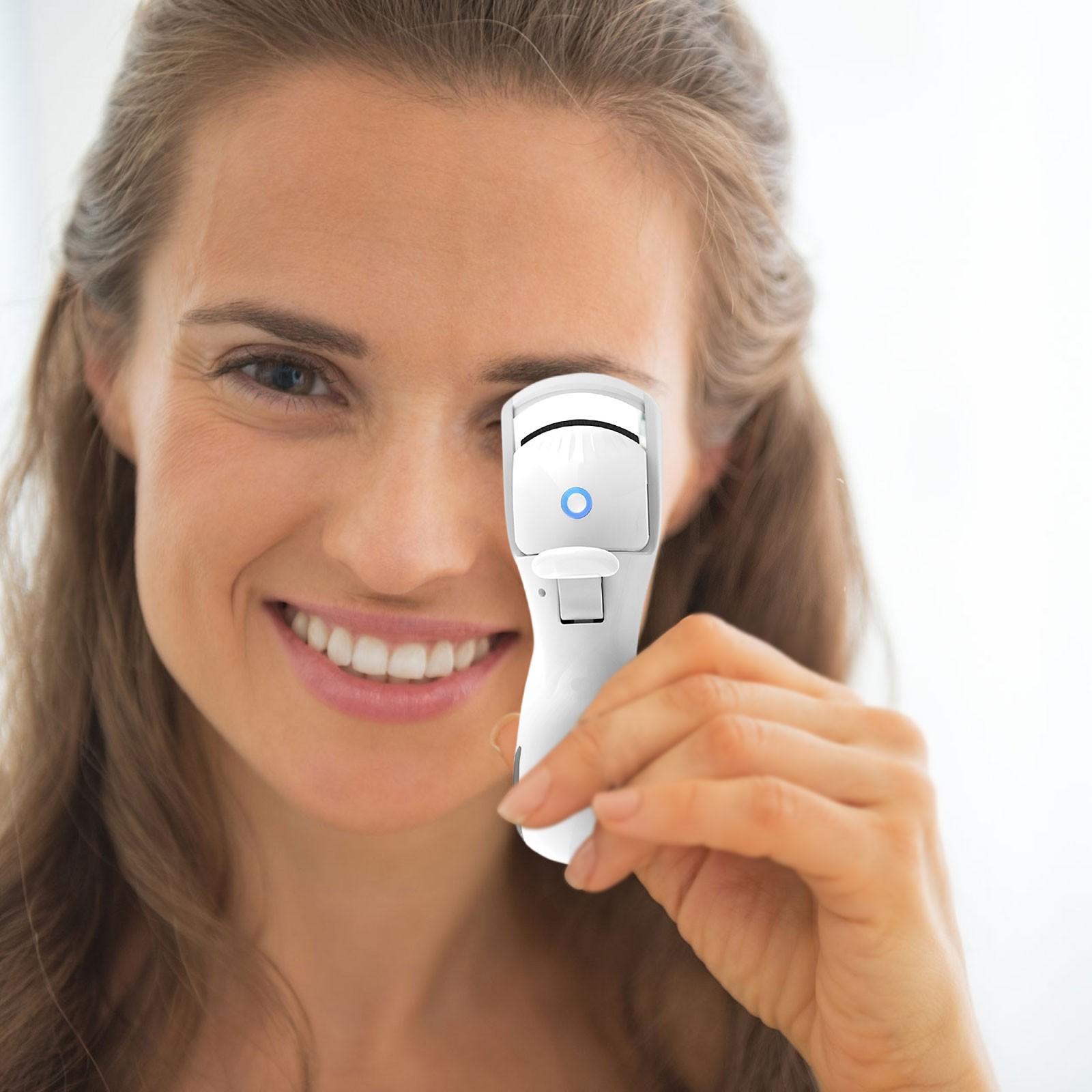 

Электрический керлер для ресниц, помощник для завивки ресниц, компактный и портативный One Size белый