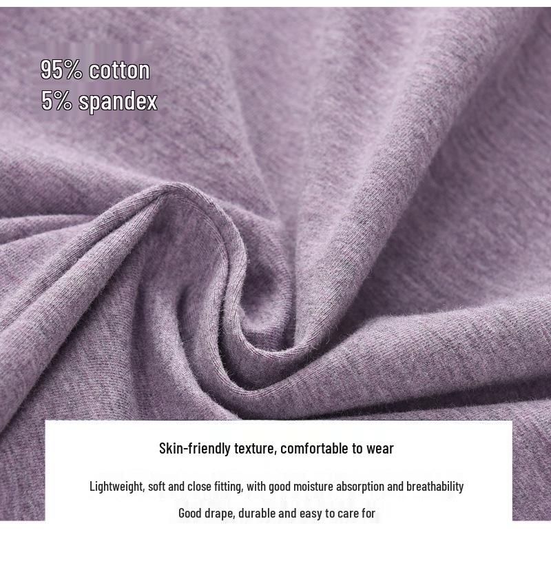 Plus Size Damen-Herbsttop mit Rundhalsausschnitt - 95 % Lycra-Baumwolle, hochelastisch, lange Ärmel, warm.