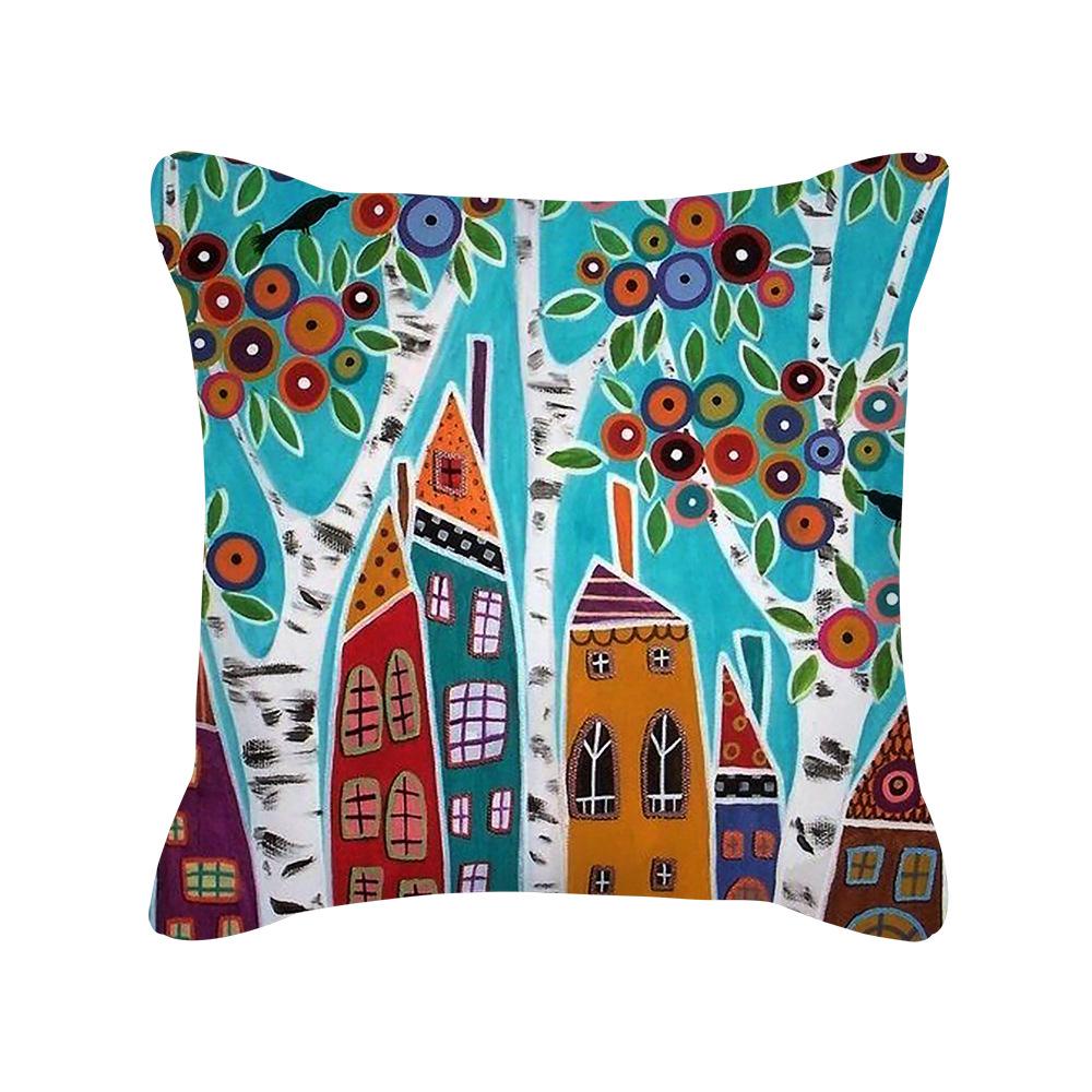 New Home Nordic Simple Style Pillow Cover Van Gogh Oil Painting Watercolor Print Pillow Cover Asia