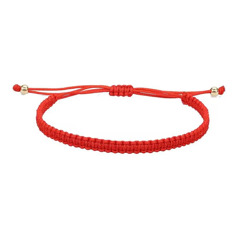 Lucky Woven Rope Bracelets & Bangles Women Men Handmade Knots Tibet Buddhist  Friendship Girls Gift Adjustable