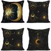 Tarot Printed Line Pillow Cover Moon Star Home Bedroom Sofa Pillow Cushion Cover