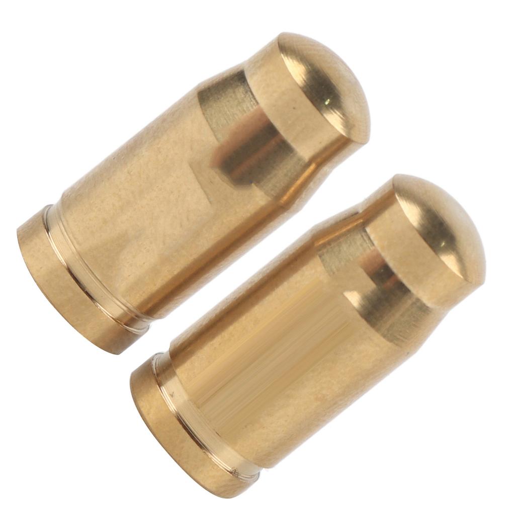 2 PcsLot TC4 Titanium Alloy Mountain Road Bike Valve Cap for Inner Tube Gas Nozzle (Gold)