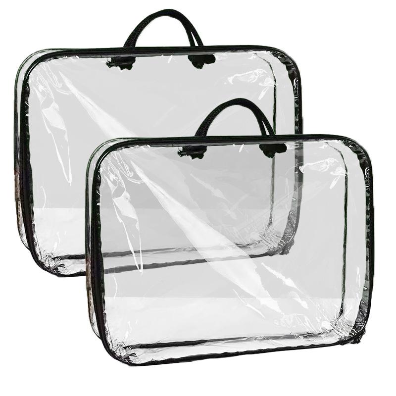 

1 шт., стеганые одеяла, износостойкие сумки для хранения из ПВХ, влагостойкая сумка для багажа, прозрачная, большой емкости, предметы домашнего обихода 2Pcs