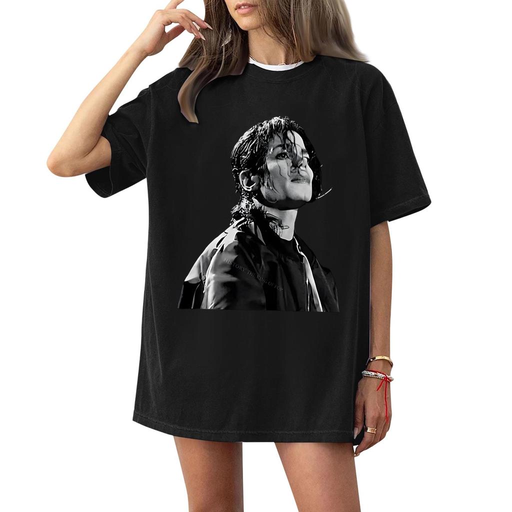 Women's Fashionable Casual Short Sleeved Printed T-Shirt Round Neck Top