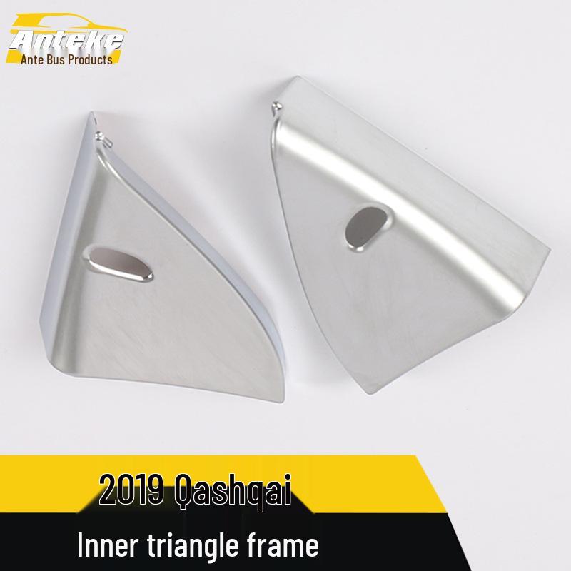 19 Qashqai Inner Triangle Trim Bright Frame Sticker for Car Window Interior Modification