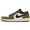 Air Jordan 1 Summer Solstice WS Niedrig geschnitten Vintage Basketballschuhe Unisex Schwarz Weiß Grün 553558-092(Team520-)