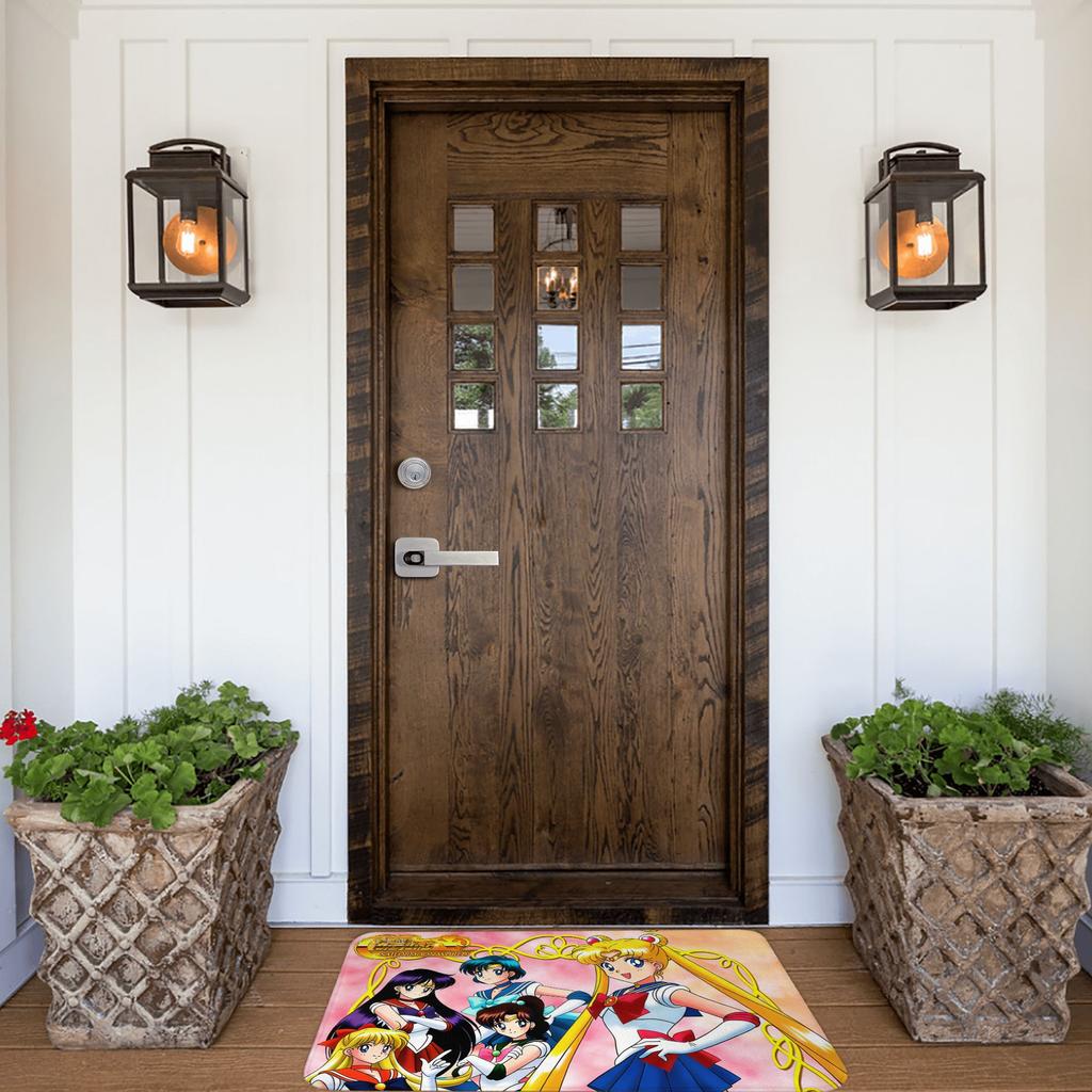 Cartoon Anime Girl Sailors Moons Doormat Non-Slip Entrance Kitchen Bathroom Door Floor Mat Toilet Carpet Rug